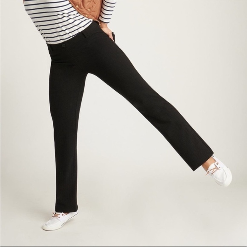 Betabrand | Pants & Jumpsuits | Betabrand Black Straight Leg Classic Dress Yoga Pants Trousers Womens Size L
